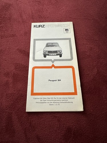 Peugot 304 prospekt - peugot, broschure