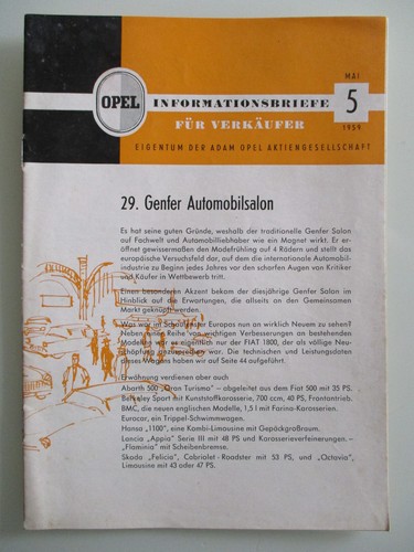 Opel informationsbriefe für - opel,